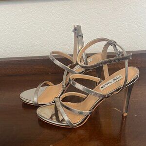 Silver Strap Heels